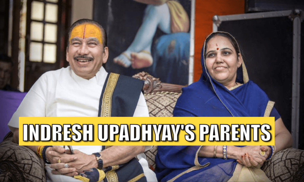 इंद्रेश उपाध्याय जी के माता-पिता, श्री कृष्ण चंद्र शास्त्री और वंदना गोस्वामी जी