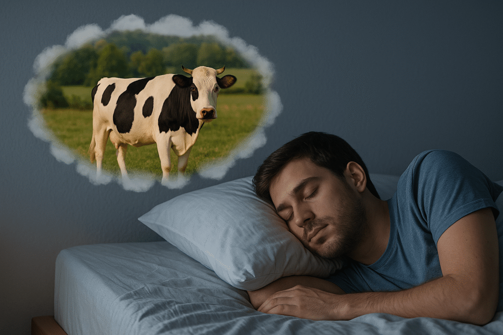 A man dreaming of a cow – symbolic meaning of cow in Hindu dreams