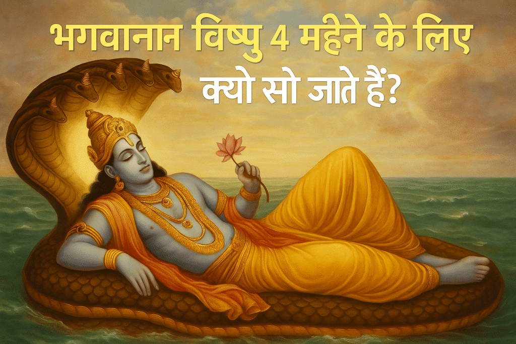 Why Lord Vishnu sleeps for 4 months – traditional artwork