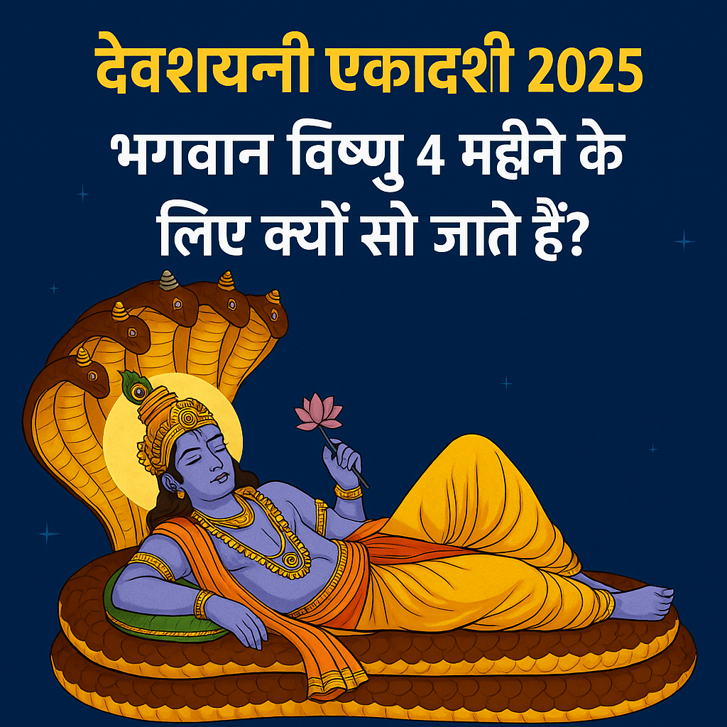 भगवान विष्णु शेषनाग पर योगनिद्रा में – देवशयनी एकादशी 2025